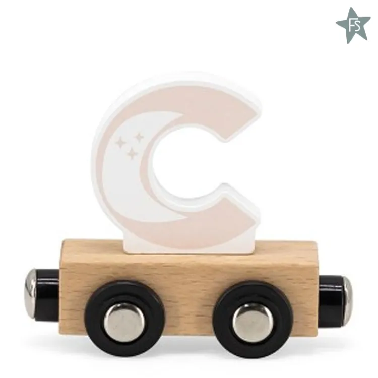 Clearance lettertrein - letter C Houten Treinen Met Naam | Houten Speelgoed Met Naam