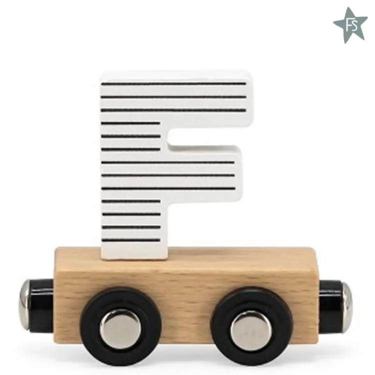 New lettertrein - letter F Houten Treinen Met Naam | Houten Speelgoed Met Naam
