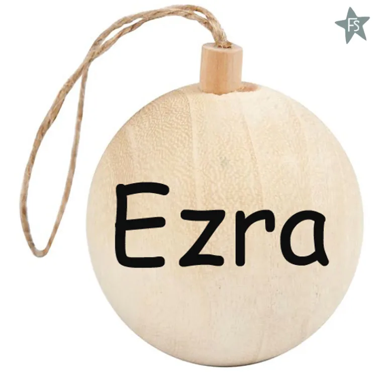 New Houten kerstbal met naam Kraamcadeau Meisje | Kraamcadeau Jongen